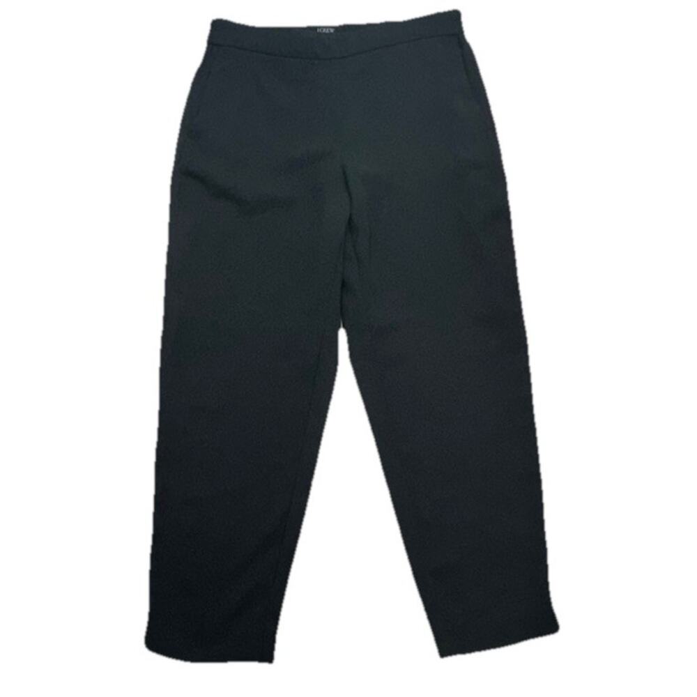 J.Crew JamIe Pants Black Womens 10P Pull On Tapered Leg Preppy Workwear